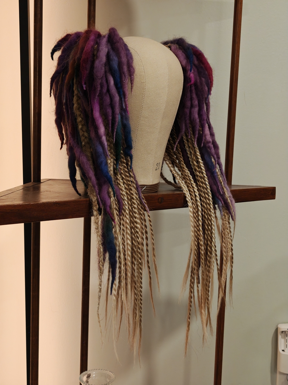 Handmade Purple Boho Dreadlock Hair Wraps - Women Hair Extensions